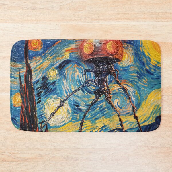 Item preview, War of the Worlds Aliens Invading The Starry Night - Vincent Van Gogh, Parody Painting designed and sold by PrintShangri-La.