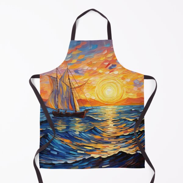 Item preview, Sailboat and Sunset on the Ocean Waves designed and sold by Neika Shimm Designs.