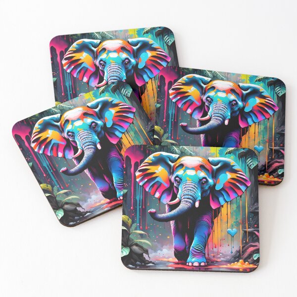 Item preview, Splash Paint - Elephant designed and sold by Bright-Moonrise.