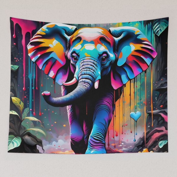 Item preview, Splash Paint - Elephant designed and sold by Bright-Moonrise.