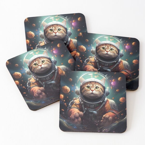 Item preview, Galacticat crazy cat pattern designed and sold by SmileshareShop.