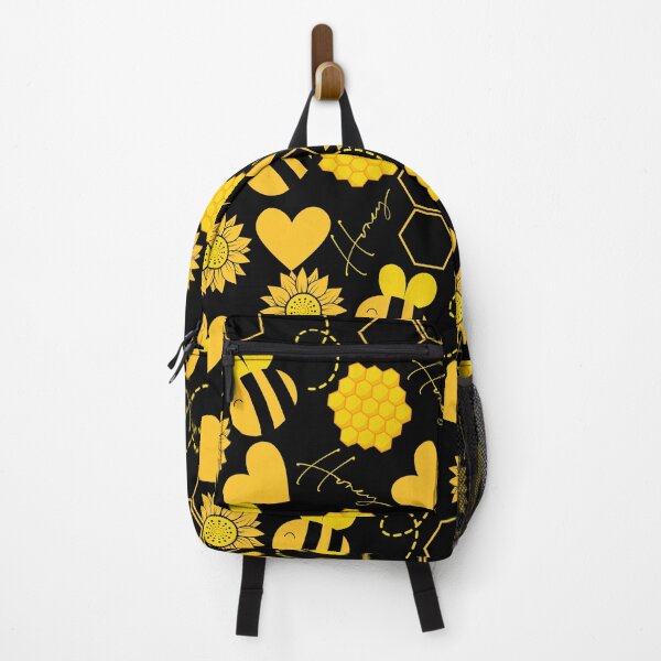 Item preview, honey bees honeycomb sunflower cute yellow floral pattern designed and sold by DesignYourWaystore.