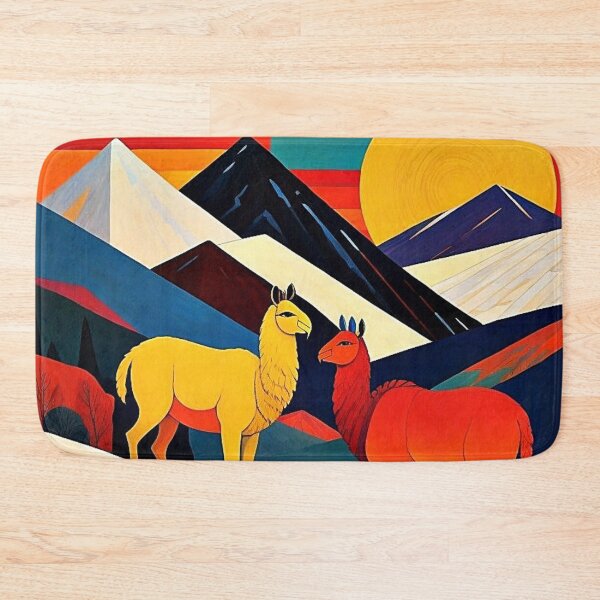 Item preview, Llamas in the snow designed and sold by George Hutton Hunter.