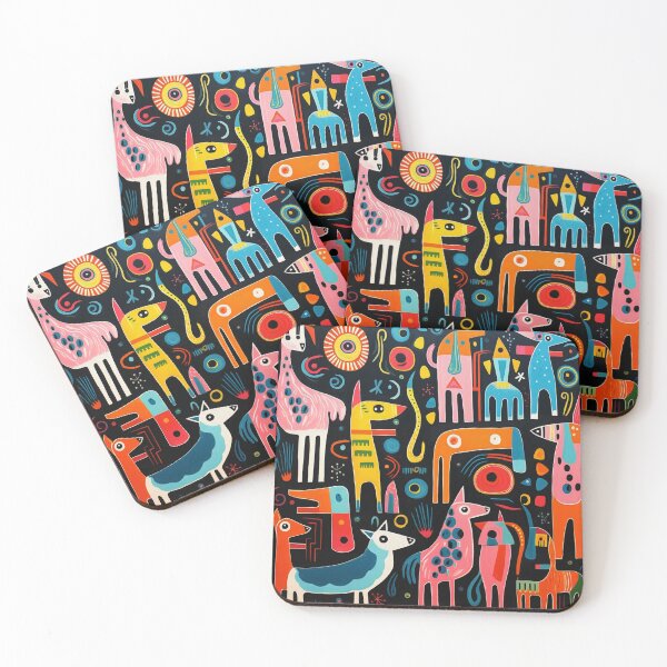 Item preview, Colorful Abstract Dogs designed and sold by Neika Shimm Designs.