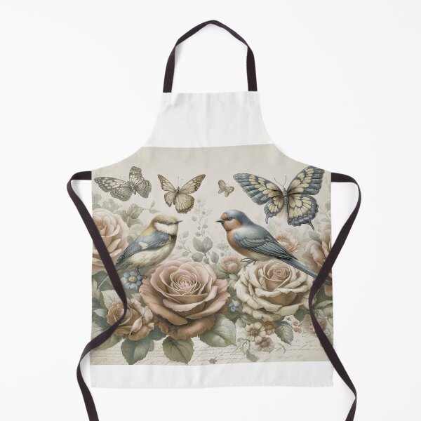 Item preview, Enchanted Garden: Serenade of Birds and Dance of Butterflies Shabby Chic Artwork designed and sold by irek07.