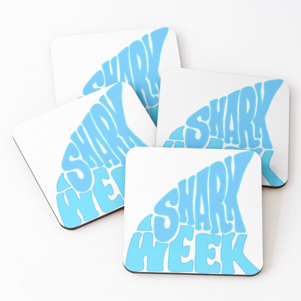 Item preview, Shark week in the shape of a shark fin beautiful shades of blue designed and sold by adesignworld.