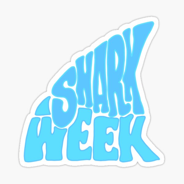 Item preview, Shark week in the shape of a shark fin beautiful shades of blue designed and sold by adesignworld.