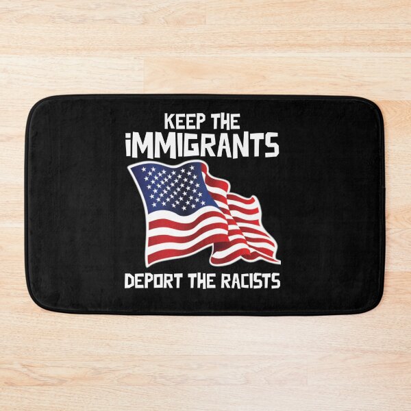 Item preview, Keep The Immigrants Deport Racists USA Flag designed and sold by sadedream.