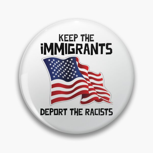 Item preview, Keep The Immigrants Deport Racists USA Flag designed and sold by sadedream.