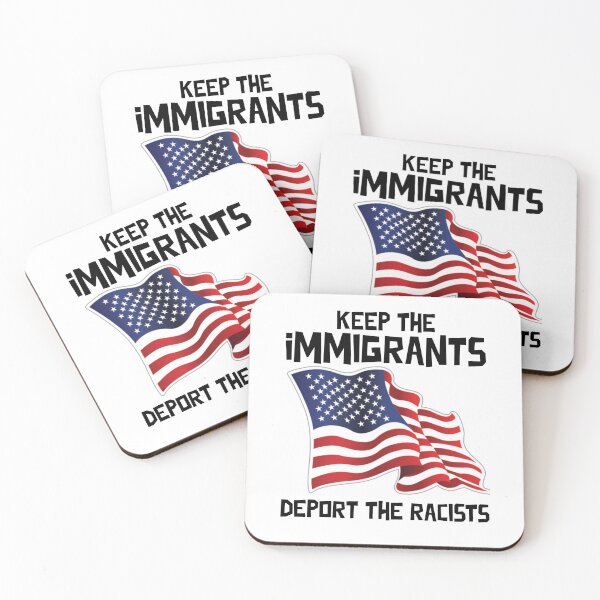 Item preview, Keep The Immigrants Deport Racists USA Flag designed and sold by sadedream.