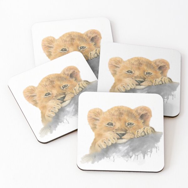 Item preview, Lion cub mixed media drawing for charity designed and sold by JayTCee.