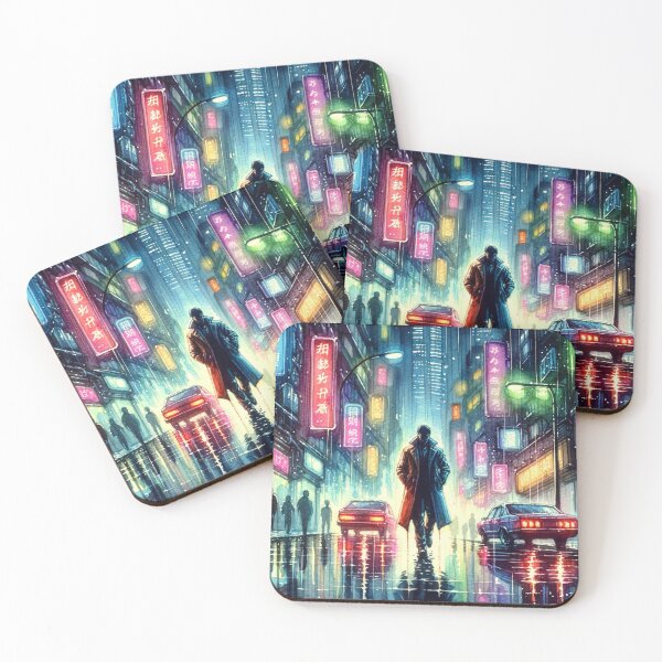 Item preview, Neo Noir Vintage Night Street Stranger [Watercolor] designed and sold by RESToRAPTOR.