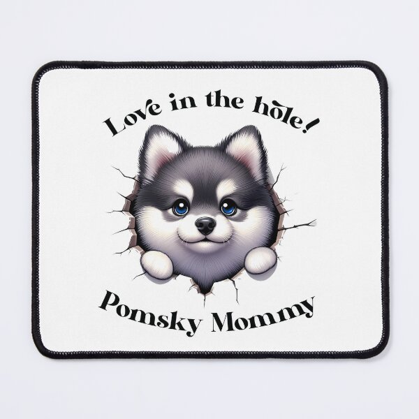 Item preview, cute little Pomsky Mommy designed and sold by DogArtGallery.
