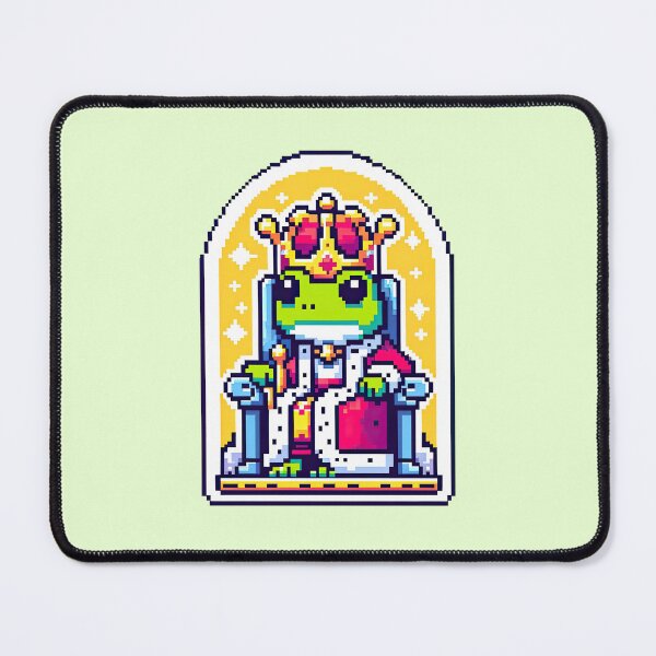 Item preview, King Frog Pixel Art with Royal Throne  designed and sold by PixVibe.