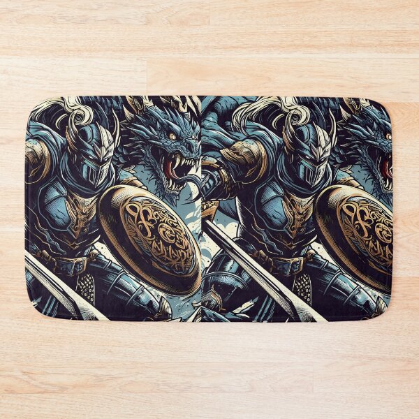 Item preview, Fantasy Knight and Dragon Comic Art designed and sold by ByteyCreatives.
