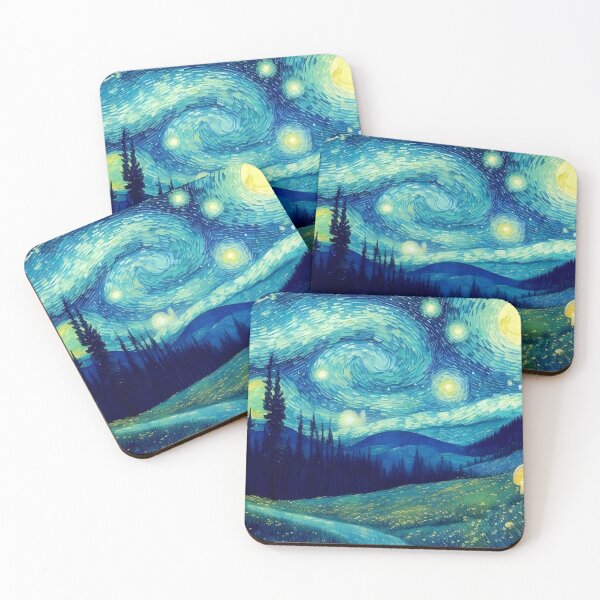 Item preview, Blue Starry Night - Magic Mushroom Forest #22 designed and sold by Scarlet Swan.
