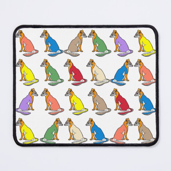Item preview, Fox, Grey Fox, Delaware, Delaware Grey Fox, Delaware mammals, small mammals, wildlife, animal art, colorful animal patterns designed and sold by Colleen Macomber.