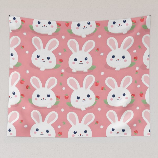 Item preview, pink cute little rabbit  seamless  designed and sold by PHETChi-02.