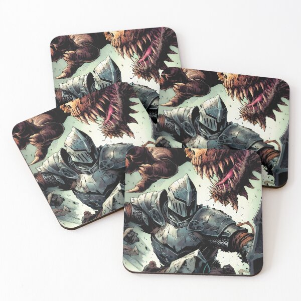 Item preview, Epic Dragon and Knight Logo - Comic Style Fantasy Art designed and sold by ByteyCreatives.