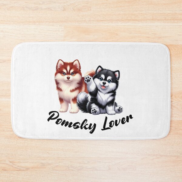 Item preview, cute little Pomsky Lover designed and sold by DogArtGallery.