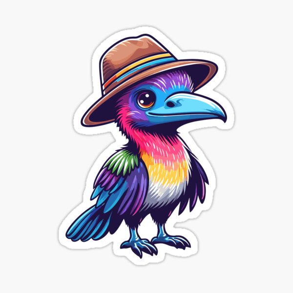 Item preview, Cool Cassowary in Hat designed and sold by ArtfulWeave.