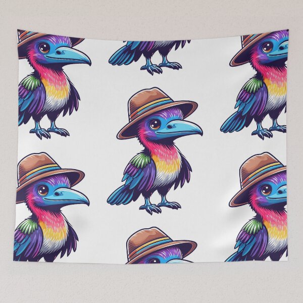 Item preview, Cool Cassowary in Hat designed and sold by ArtfulWeave.