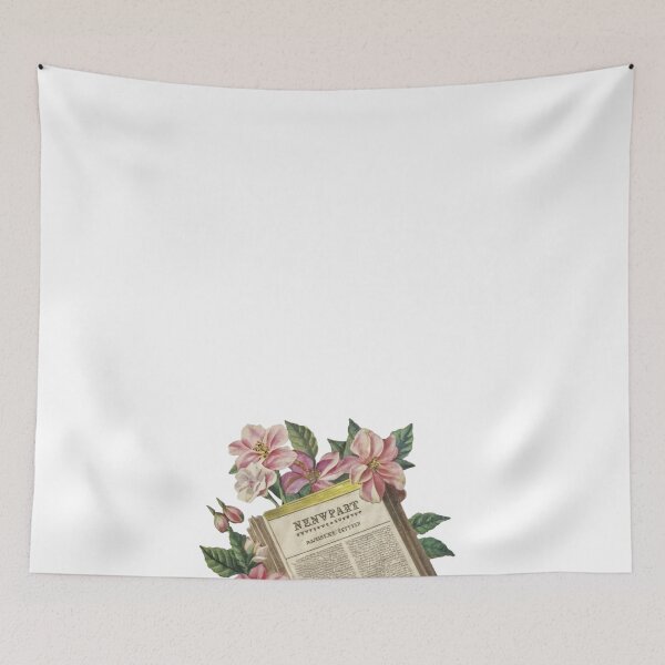 Item preview, Vintage newspaper with flowers designed and sold by LoveDaisyShop.