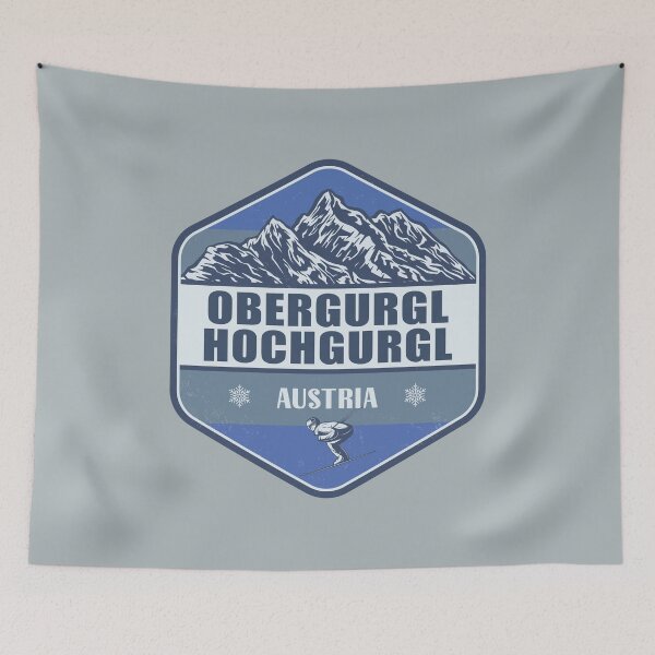 Item preview, Obergurgl-Hochgurgl Austria Vintage Winter Skiing Design designed and sold by CynthiaGraphics.
