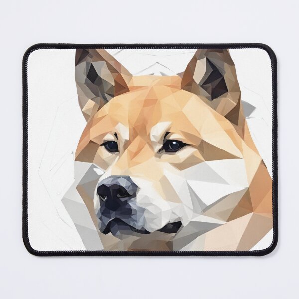 Item preview, Akita in geometric style designed and sold by MollyPetDesigns.