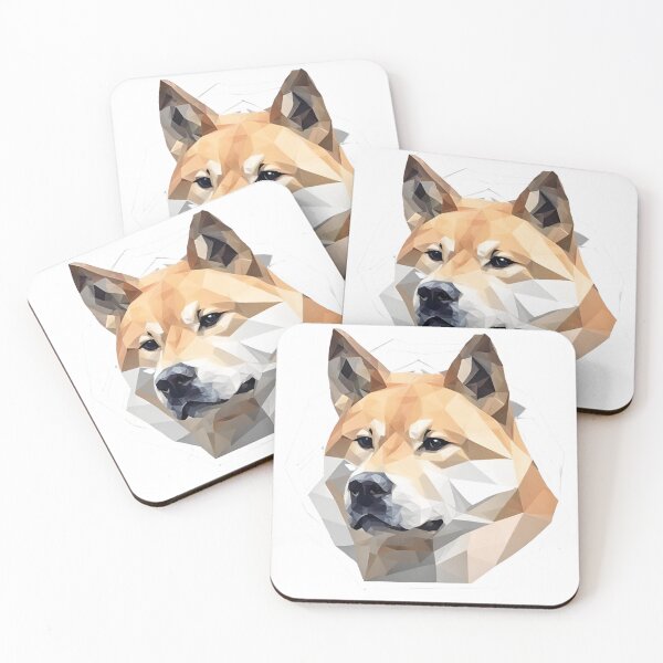 Item preview, Akita in geometric style designed and sold by MollyPetDesigns.