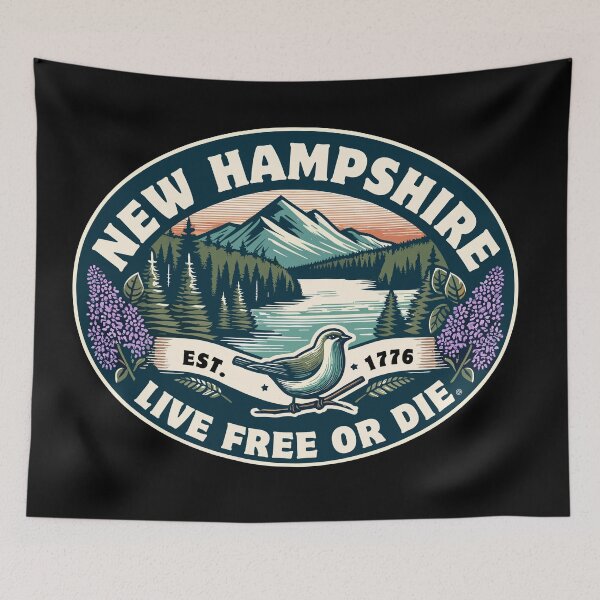 Item preview, New Hampshire Pride - Vintage Nature State Motto designed and sold by ElLocoMus.