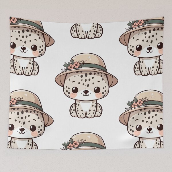 Item preview, Cheetah with Hat designed and sold by ArtfulWeave.