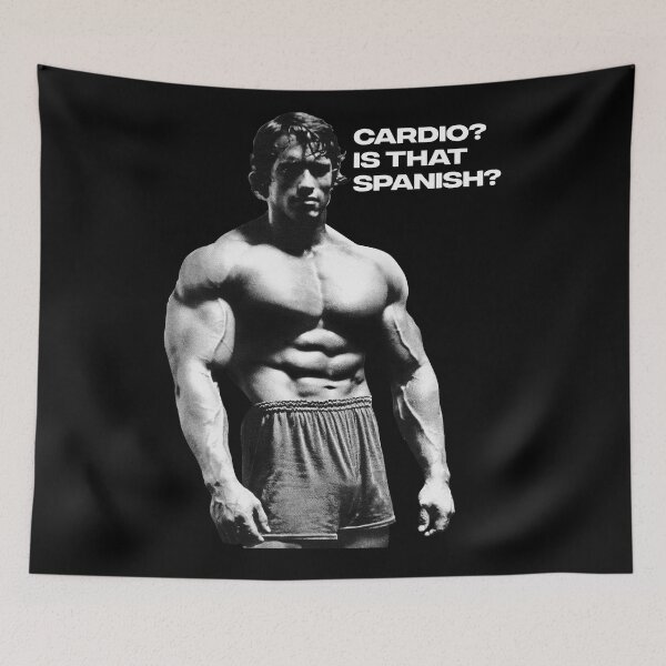 Item preview, Cardio? is that Spanish? Arnold Schwarzenegger Fan art designed and sold by HuzaifaNaveedh.