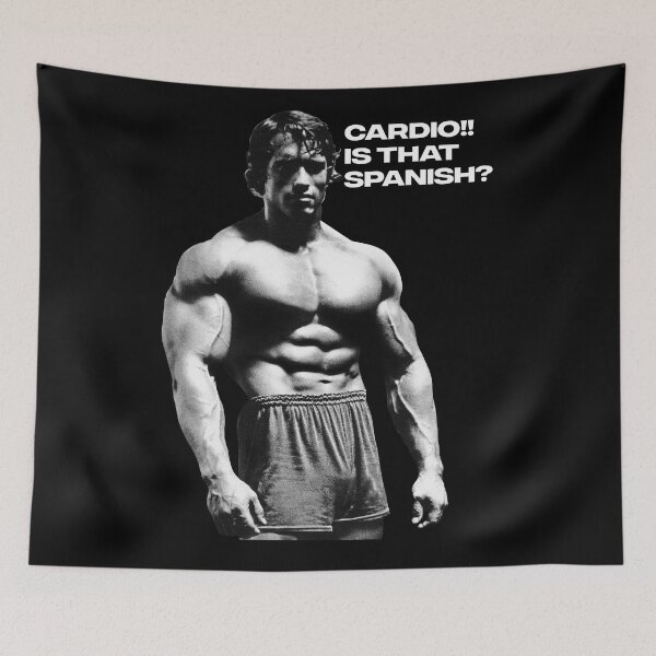Item preview, Cardio!! is that Spanish? Arnold Schwarzenegger Fan art designed and sold by HuzaifaNaveedh.