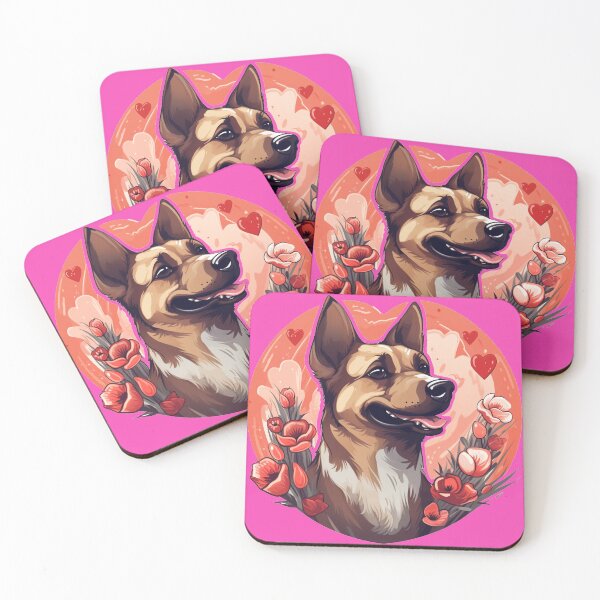 Item preview, Valentine Space Dog Stickers Galactic Wonders Vibrant Space and Planet Sticker Collection Charlie designed and sold by UncleFizziwigs.