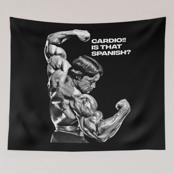 Item preview, Cardio? is that Spanish? Arnold Schwarzenegger Fan art designed and sold by HuzaifaNaveedh.