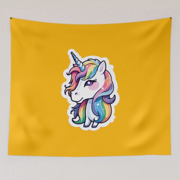 Item preview, Rainbow mane magic: enchanting unicorn for fantasy world lovers designed and sold by digistampdesign.