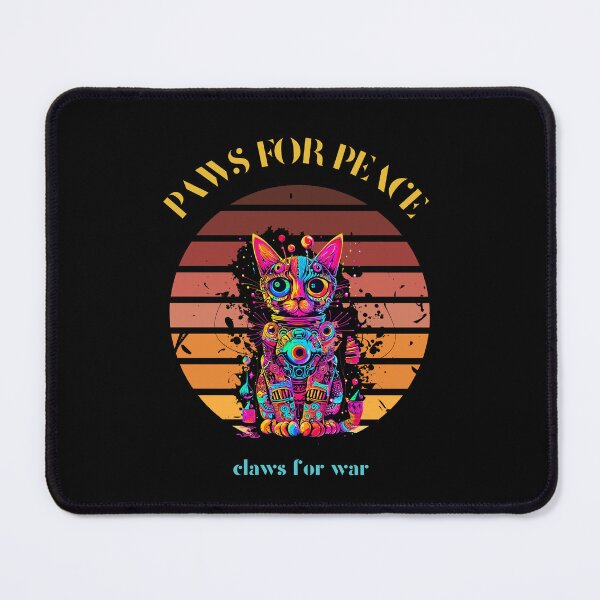 Item preview, Battlecat: Paws for Peace, Claws for War - Colorful Cat as Battle Robot Graffiti Art designed and sold by zax454.