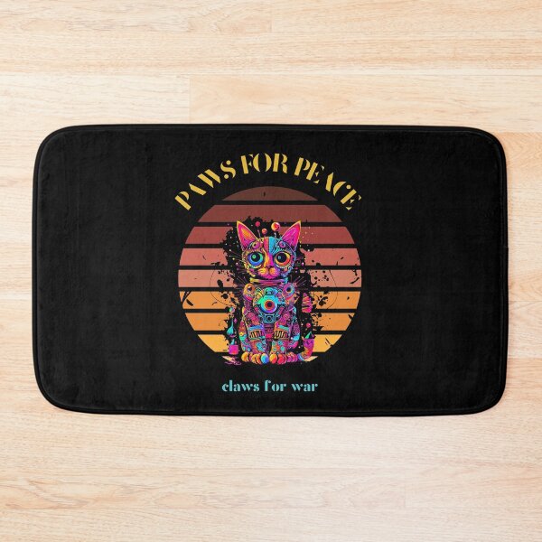 Item preview, Battlecat: Paws for Peace, Claws for War - Colorful Cat as Battle Robot Graffiti Art designed and sold by zax454.