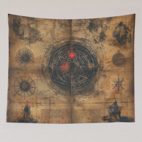 Item preview, Necromantic Wayfinder Grimoire: Enchanted Undead Compass Spells designed and sold by raistlin81.