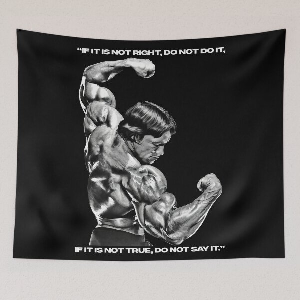 Item preview, Stoic Quote “If it is not right, do not do it, if it is not true, do not say it.” Arnold Schwarzenegger Fan art designed and sold by HuzaifaNaveedh.