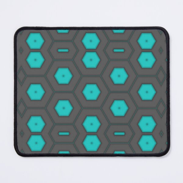 Item preview,   Teal and grey octagon tile pattern  designed and sold by TenderSoar.