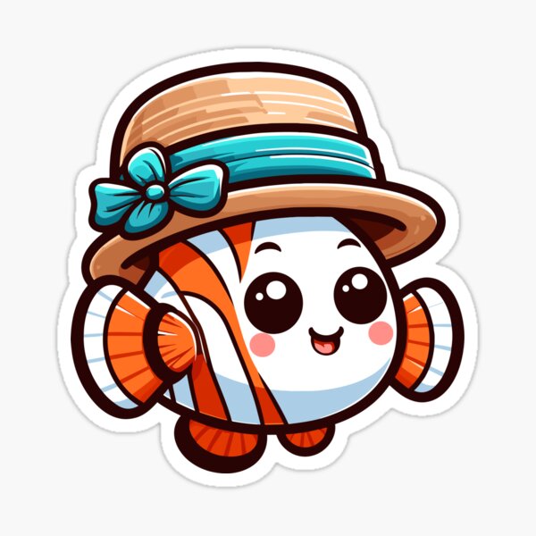 Item preview, Clownfish with Hat designed and sold by ArtfulWeave.