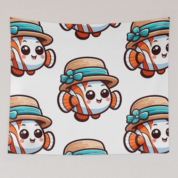 Item preview, Clownfish with Hat designed and sold by ArtfulWeave.