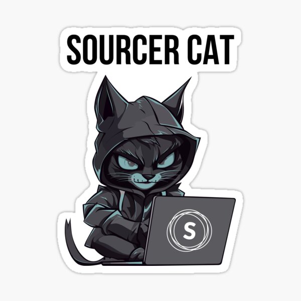 Sourcer Cat   Sticker