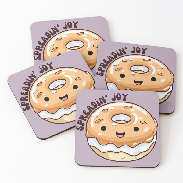 Item preview, Spreadin' Joy Cream Cheese Bagel designed and sold by MySmallChef.