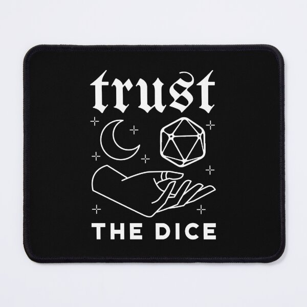 Item preview, DnD Trust the Dice Celestial BW designed and sold by sunburstrpg.