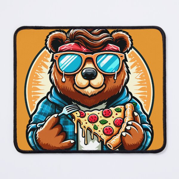 Item preview, Bear eating pizza designed and sold by Naymar Hernandez.