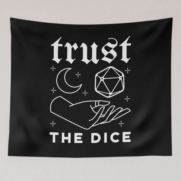 Item preview, DnD Trust the Dice Celestial BW designed and sold by sunburstrpg.