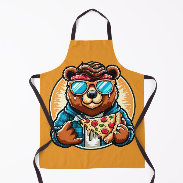 Item preview, Bear eating pizza designed and sold by Naymar Hernandez.